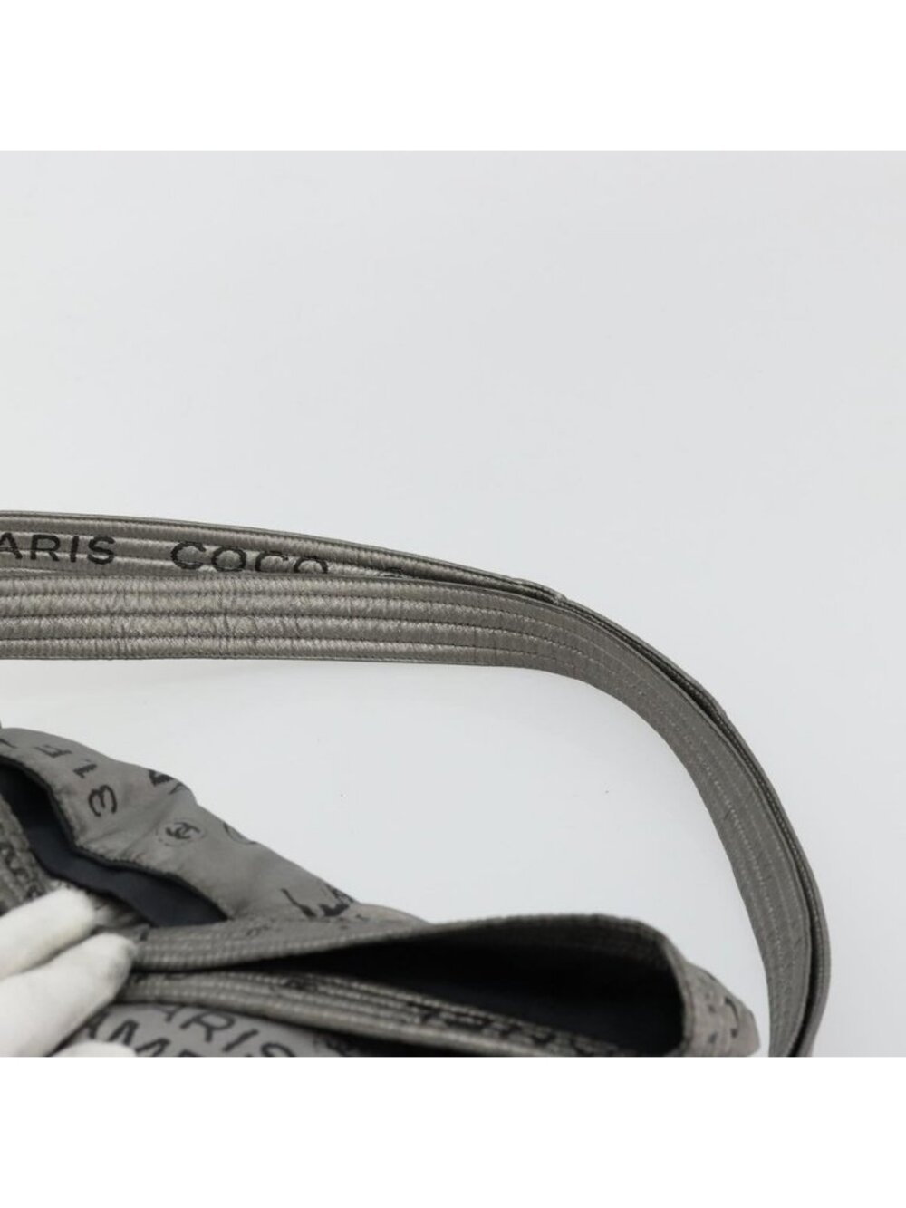 Authentic CHANEL Unlimited Shoulder Bag Coated Canvas 2way Silver CC - Picture 15 of 16